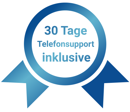 30 Tage Telefonsupport inklusive