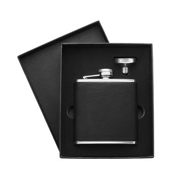 xTool Laserfähige PU-Kunstleder-Edelstahl-Taschenflasche (6 oz)